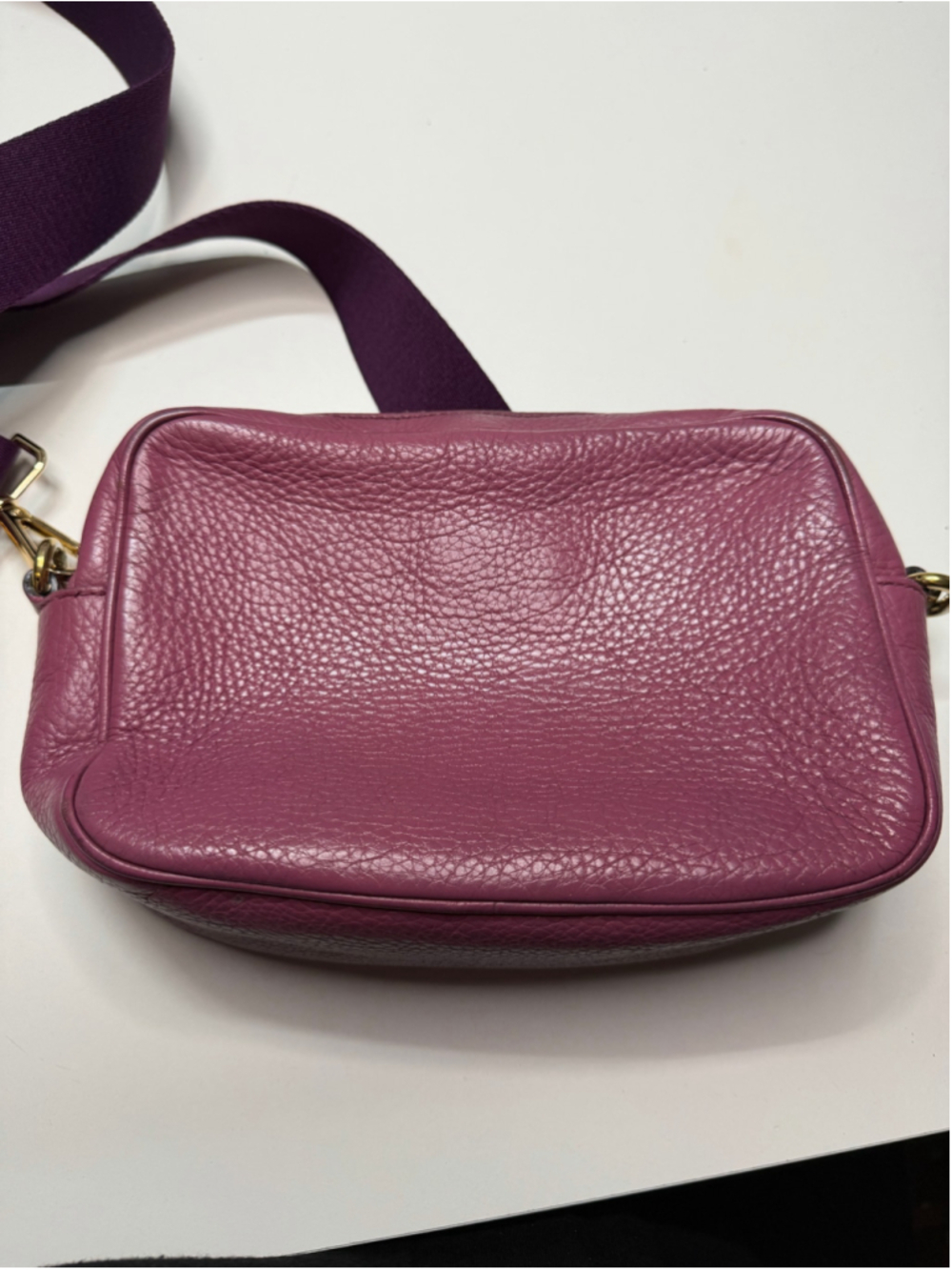 Women's Gucci Leather Crossbody Bag, One Size, Purple - Picture 9 of 12